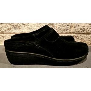 Easy Spirit Black Shana Clog Slipper Shoe Wedge Womens Sz 6 Excellent Cond